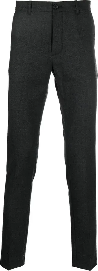 Slim-Cut Mid-Rise Trousers