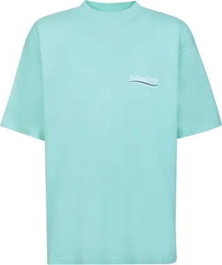 Balenciaga Logo Embroidered Crewneck T-Shirt