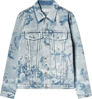 Skate Painting-Print Denim Jacket