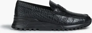 + Alber Elbaz croc-effect leather loafers