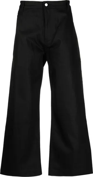 Wide-Leg Denim Trousers