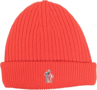 Ribbed-Knit Logo-Patch Beanie Hat