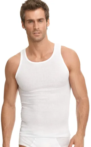 Jockey Men's Big & Tall Classic Ribbed Tagless A-Shirt 2 Pack