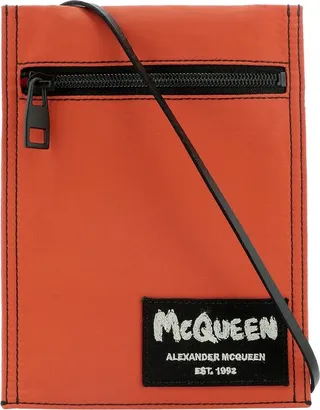 Alexander McQueen Graffiti Logo Tag Crossbody Bag