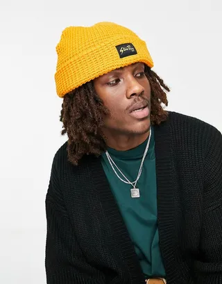 Stan Ray patch beanie in orange