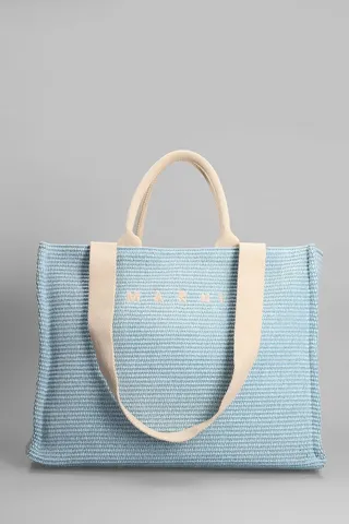 Tote In Cyan Silver