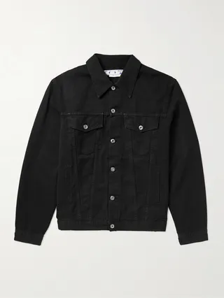 Wave Off Logo-Embroidered Cotton-Canvas Trucker Jacket