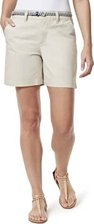 Gloria Vanderbilt Women's Midrise Belted Trouser Short