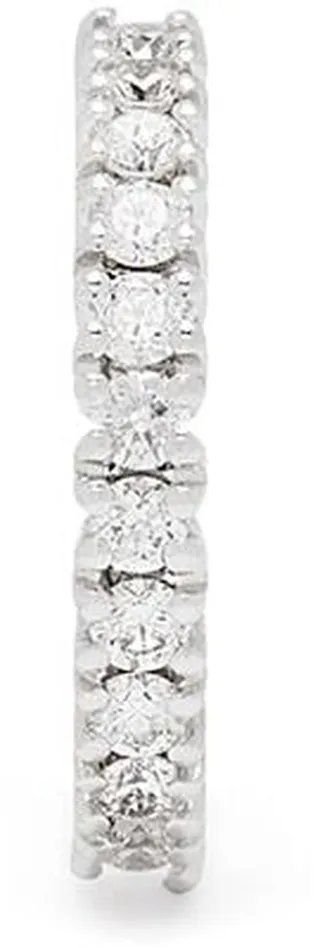 18kt White Gold Diamond 1987 Tennis Stud Earring