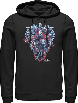 Men's Marvel Avengers: Infinity War Armor Pull Over Hoodie - Black - X Large