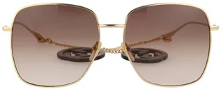 Gucci Eyewear Pendant Detail Square Frame Sunglasses
