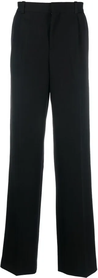 Straight-Leg Pressed Trousers
