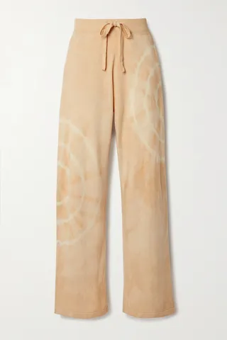 The Elder Statesman - Spiral City Tie-dyed Wool And Cashmere-blend Track Pants - Neutrals