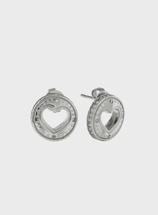 Rolling Heart Stud Earrings
