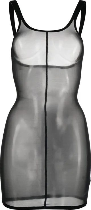 Black Tulle Forming Dress