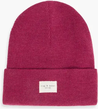 Addison ribbed wool-blend beanie