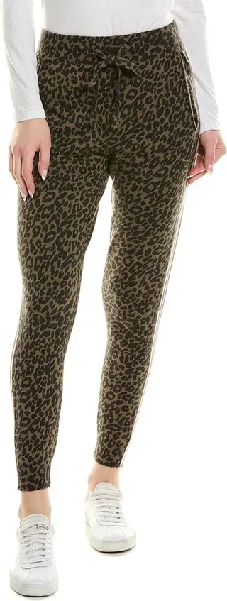 Skull Cashmere Kassie Cashmere-Blend Leopard Jogger