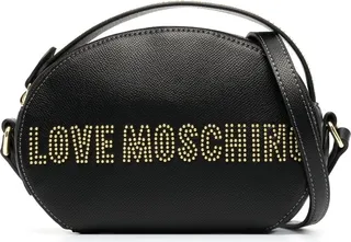 Studded-Logo Crossbody Bag