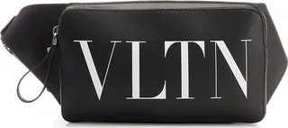 Valentino VLTN Logo Printed Zip-Up Belt Bag