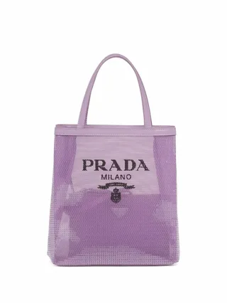 Logo-Print Sequin-Embellished Mini Bag