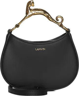 Lanvin Logo Detailed Zip-Up Shoulder Bag