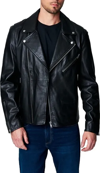 [BLANKNYC] Mens Trending Up Moto Leather Jacket