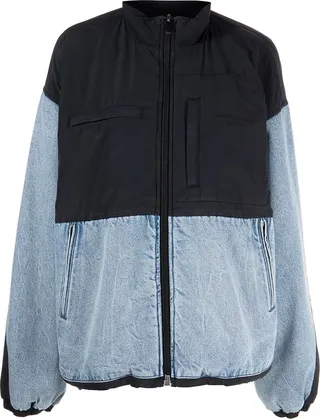 Panelled Denim Bomber Jacket