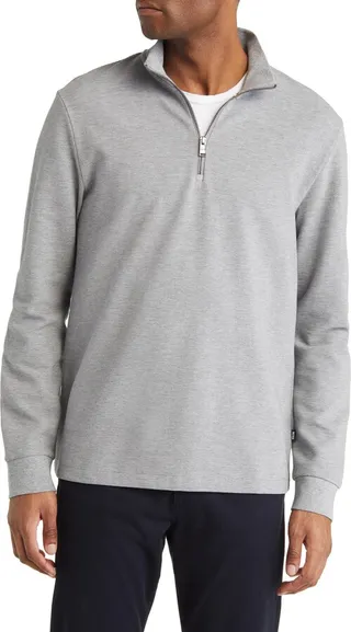 Sidney Ottoman Knit Quarter Zip Sweatshirt