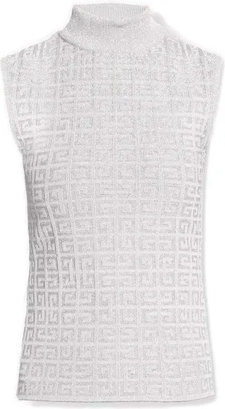 Monogram Printed Turtleneck Top
