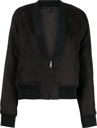 Embroidered-Motif Bomber Jacket
