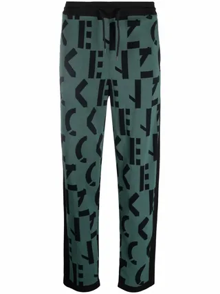 Logo-Knit Straight-Leg Joggers