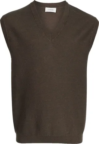 V-neck knitted vest