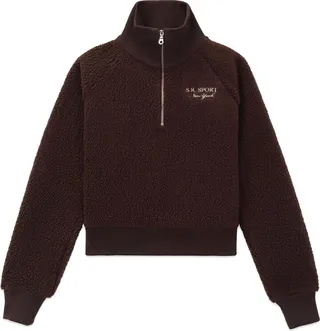 Logo-Embroidered Zip-Up Jumper