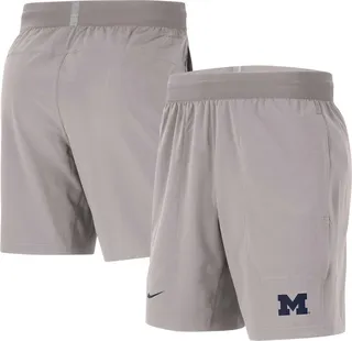 Men's Nike Gray Michigan Wolverines Player Performance Shorts