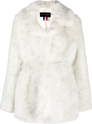 Heloïse belted faux-fur coat