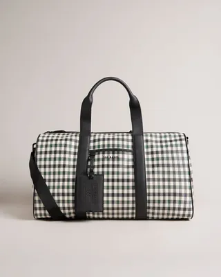 House Check Pu Holdall in Dark Blue