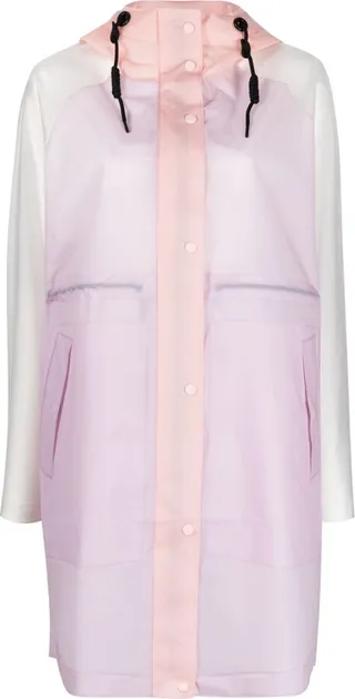 Semi-Sheer Two-Tone Raincoat
