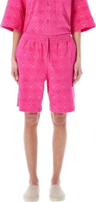 Marine Serre Sponge Jacquard Drawstring Sporty Shorts
