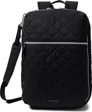 Vera Bradley Performance Twill Lay Flat Convertible Backpack Duffel Bag Travel (Black) Handbags