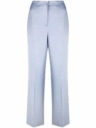 High-Waisted Straight-Leg Trousers