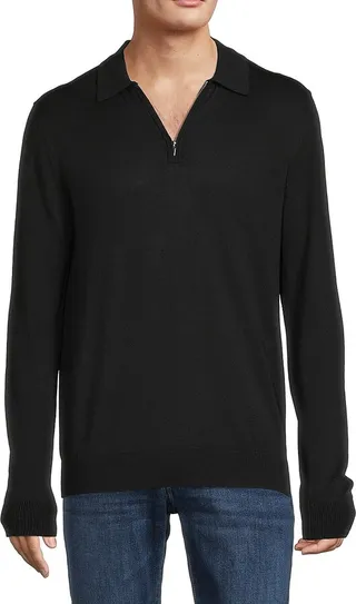 Zip Front Sweater Polo