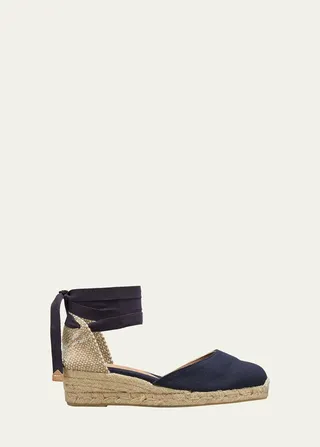 Carina Canvas Ankle-Tie Espadrilles