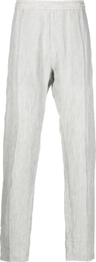 Straight-Leg Linen Trousers