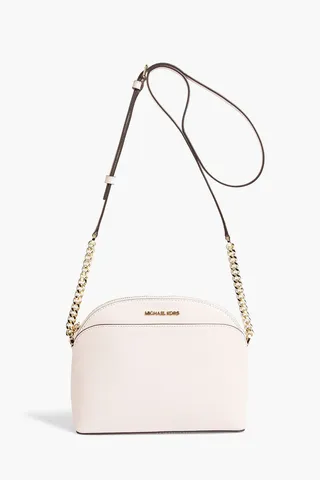 Textured-leather shoulder bag