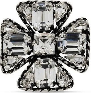 Mini Crystal Cross Brooch