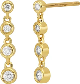 Aviva Diamond Bezel Drop Earrings