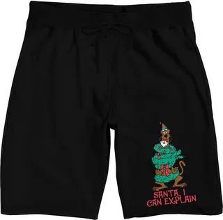 Scooby Doo I Can Explain Men’s Black Sleep Pajama Shorts-XXL