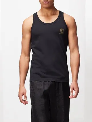 Medusa-print Cotton-blend Vest