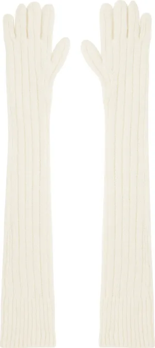 Dries Van Noten Off-White Long Gloves