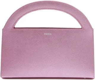 Europa Metallic Saffiano Leather Baguette Bag